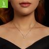 S925 Sterling Silver Necklace, Freshwater Pearl Moissanite Collarbone Chain, Send Girlfriend Autumn And Winter Light Luxury High Sense