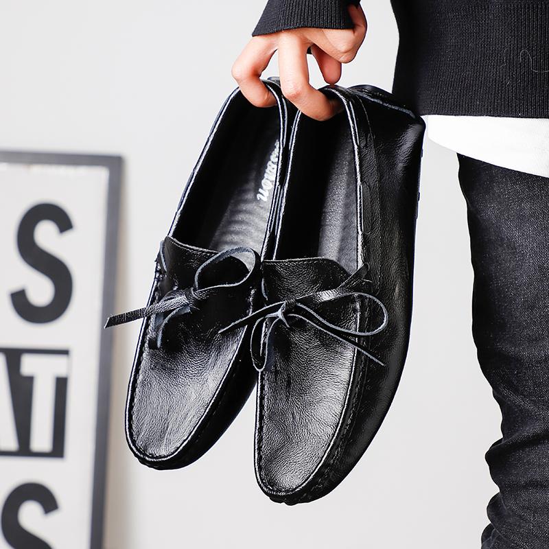 Fashion Men Loafers Soft Moccasins High Quality Spring Autumn Genuine Leather Shoes Men Warm Flats Driving Shoes