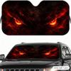 Red Dragon's Eyes Sun Visor Car Sun Shade Front Windshield Coverings Blocker Auto Protector Window Visor Screen Cover