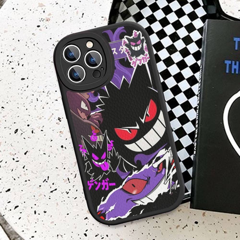 Anime Gengars Phone Case Hard Leather For iPhone 16 15 14 13 12 Mini 11 14 Pro Max Xs X Xr 7 8 Plus Fundas