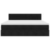 Ottoman Bed with Mattress Black 160x200 cm Velvet