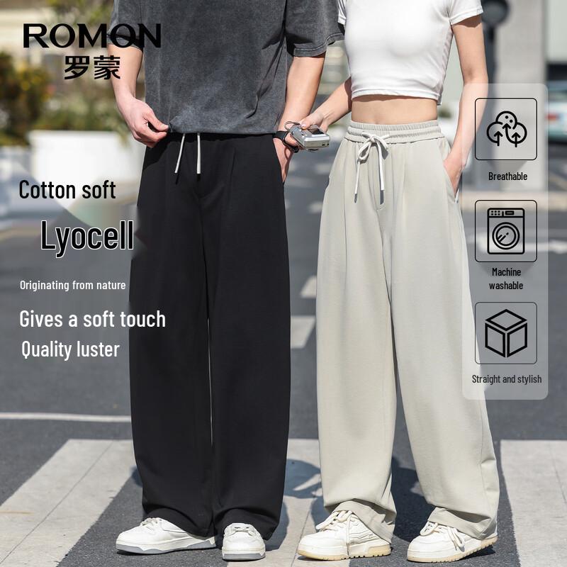 ROMON Unisex Cool Tencel Blend Casual Pants 2XL