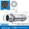Weipu SF12 Aviation Connector, 2 to 9-Pin Male-Female Straight Pair