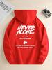 Everyday Versatile Set Hooded Sweatshirt Men'S Letter Printe