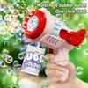 Fully Automatic Bubble Gun Rocket Bubbles Machine Automatic Blower With Bubble Liquid Toy For Kids Beach Outdoor Bubble Gifts