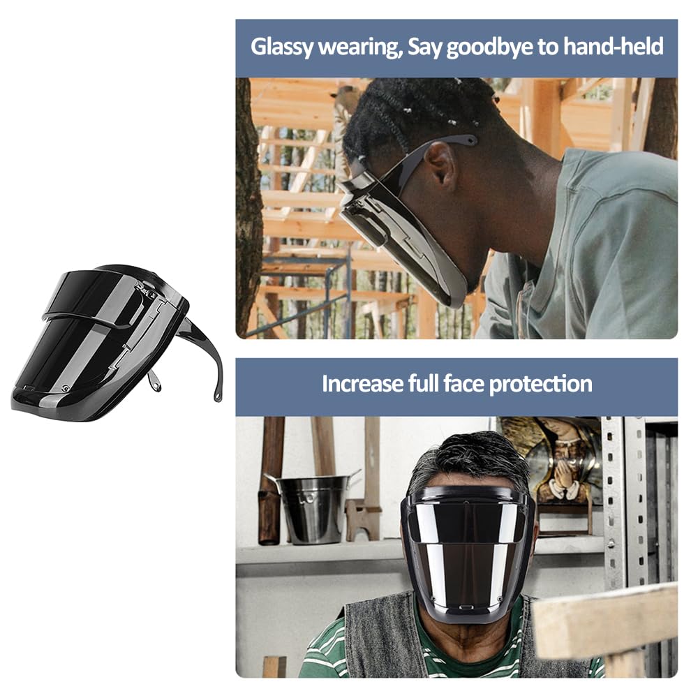 Daconovo PC Welding Mask 180° Enlarged View Wearable Welding Mask
