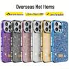 iPhone 17 Women's Drop-Proof Case with Sparkly Diamond Lens Stand - Chic Aesthetic