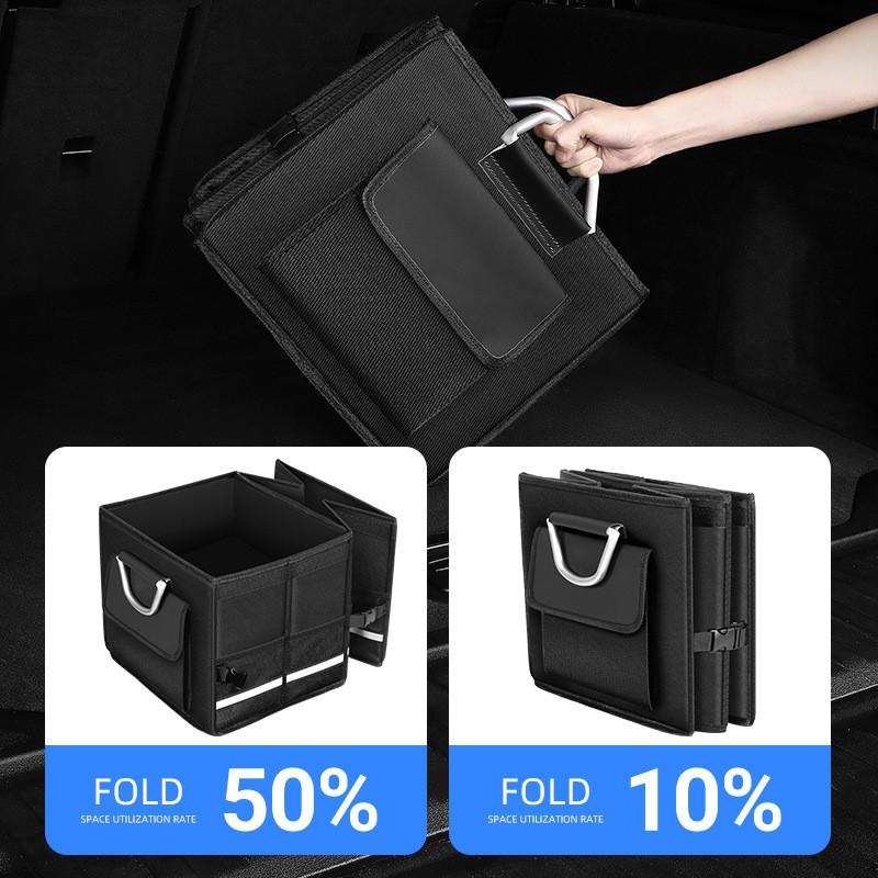 Large Capacity Foldable Car Trunk Organizer Box Oxford Fabric Storage Bin SUV Sedan Hatchback
