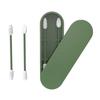 1 Set Multi-purpose Double-end Silicone Cotton Swab Stick Multicolor Silicone Makeup Cotton Swab Waterproof Earpick Daily Life