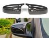1 Pair M Style ABS Gloss Black Carbon Fiber/ABS Rearview Mirror Covers Caps For BMW X5 X6 E70 E71 2007-2013