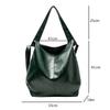 Big Black Shoulder Bags for Women Large Hobo Shopper Bag Solid Quality Soft Leather Crossbody Handbag Lady Travel Tote Bag