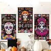 Mexican Theme Party Decor Poster Reusable Wall Background Banner Muertos Celebration