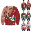 Unisex Mens Womens Ugly Christmas Sweater Santa Claus Warm And Soft Pullover
