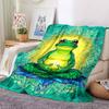1pc Meditation Frog Blanket Lightweight Flannel Blanket Throw Blanket For Sofa, Bed, Travel, Camping, Livingroom, Office, Couch, Chair, And Bed yy2510