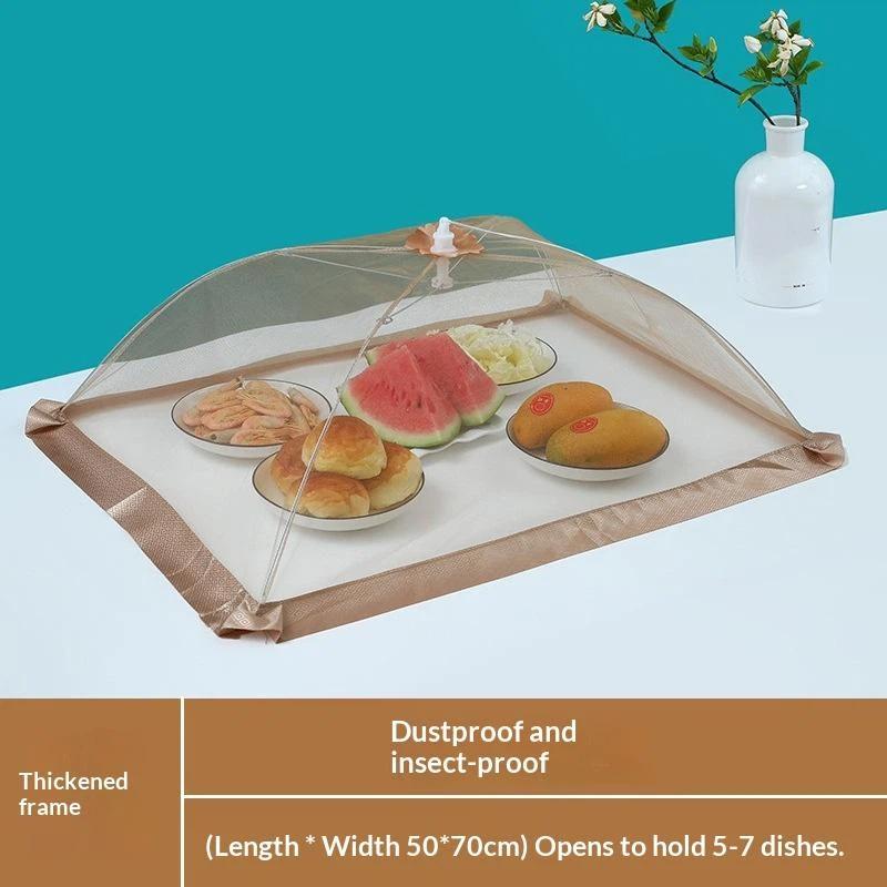 Food Cover Umbrella Table Dishes Mesh Cover Foldable Breathable Anti-Fly Food Net Tent