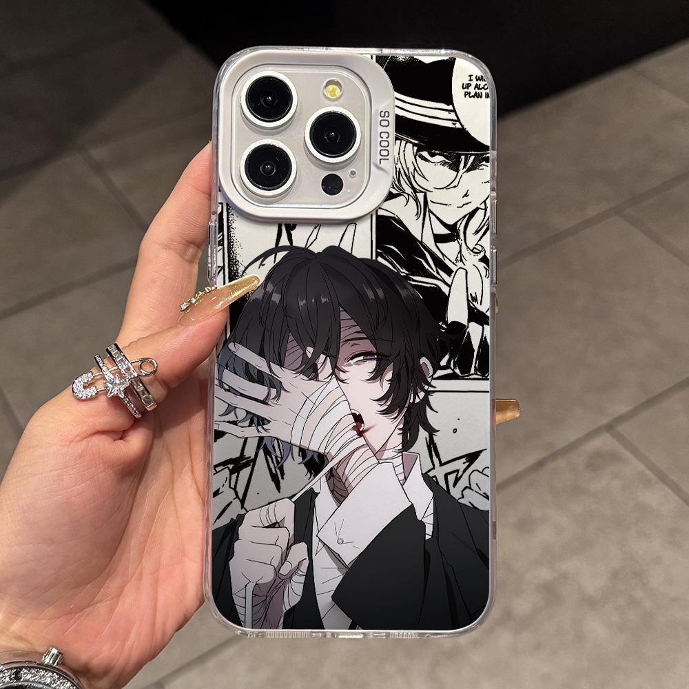 Anime Dazaies Osamus Phone Case for iPhone 17 Air 16 16e 15 14 Plus 13 12 11 Pro Max X Xs XR 8 Colorful Silver Hard Cover