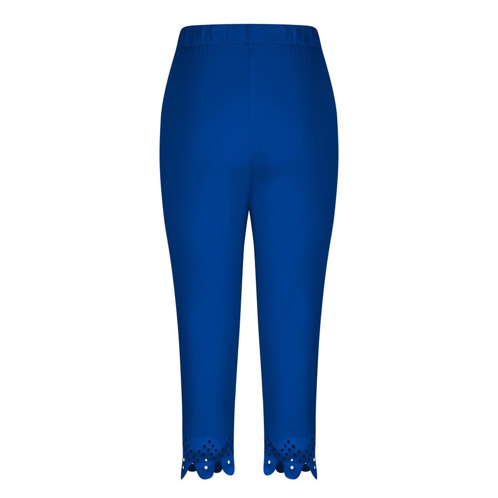 Pantaloni corti da donna estivi con coulisse elastica a vita alta, pantaloni casual slim fit a gamba larga