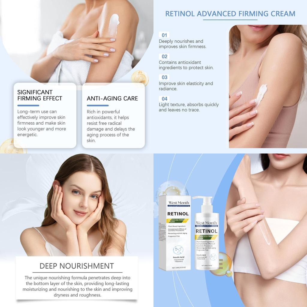 West Month Retinol Firming Body Cream Hydrating And Nourishing Moisturizer For Skin