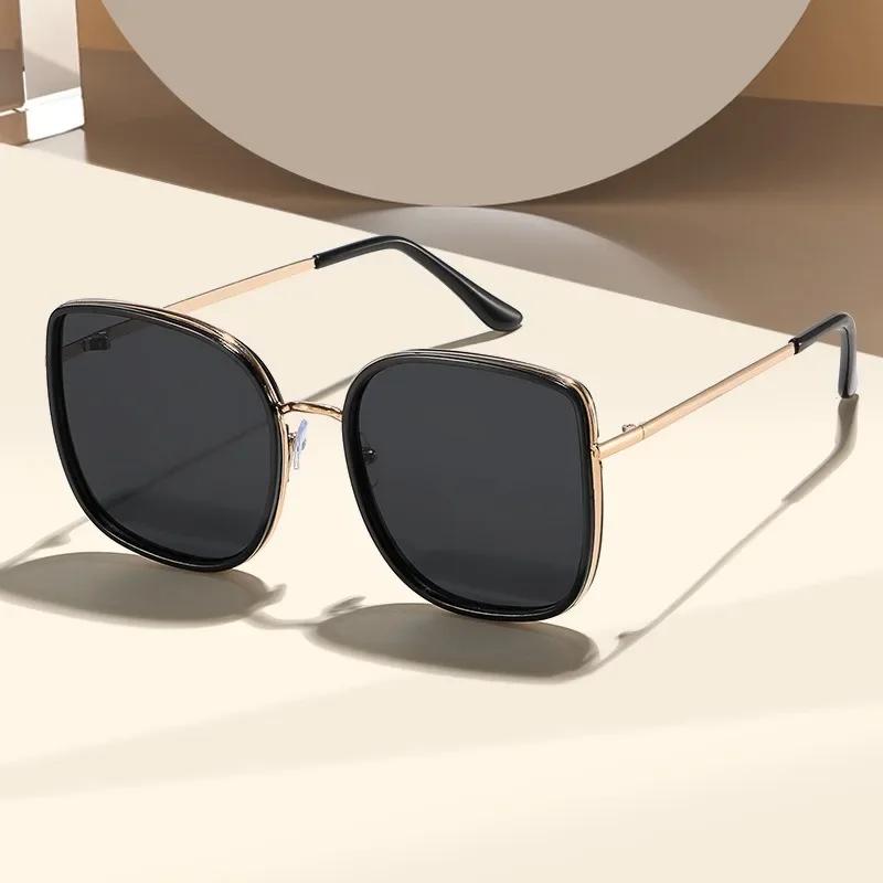 New Women Designer Sunglasses Luxury Large Frame Sun Glasses Female Classic Vintage Glasses UV400 Outdoor Eyewear
