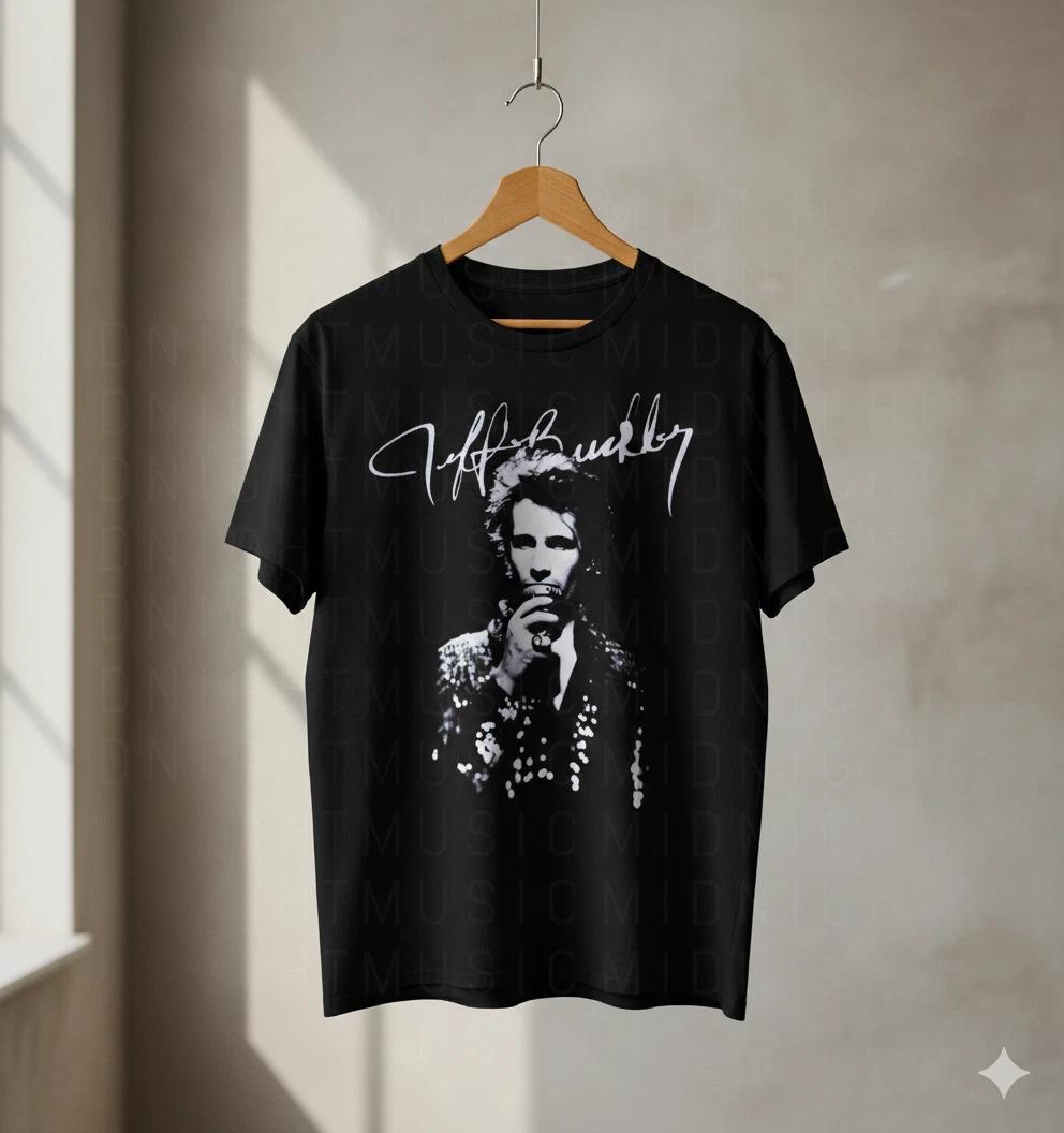 

Jeff Buckley Signature Graphic T-Shirt Black Unisex Vintage Music Tee - S321 XL