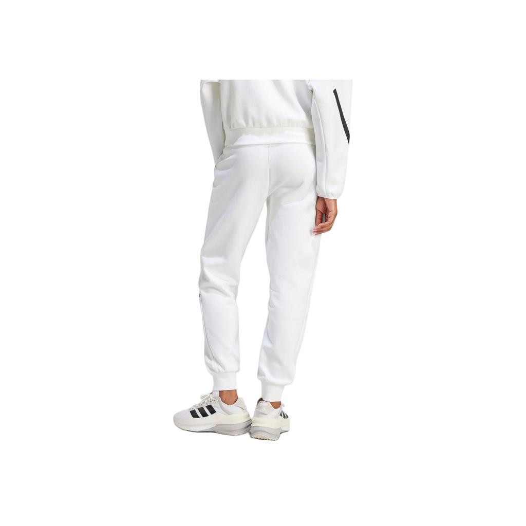 adidas Z.N.E. Letter Logo Drawstring Tracksuit Bottoms Casual Pants Women White JE7843