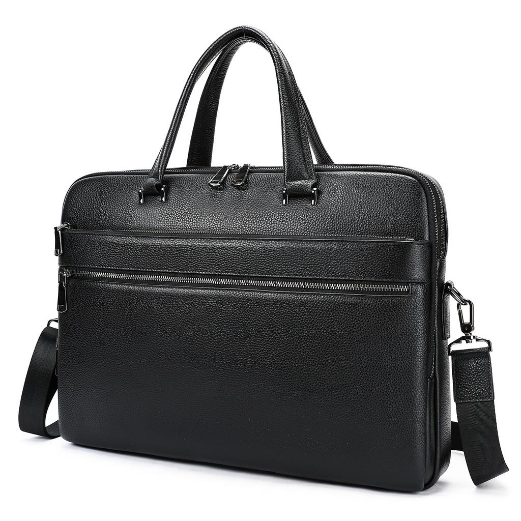 Retro-Aktentasche für Herren, echtes Leder, Einzel-Umhängetasche, horizontale Umhängetasche, High-End-Gefühl, Business-Mode, großes Fassungsvermögen