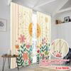 2pcs 2D Flat Printing Window Curtains Cute Sun Flower Starlight Polyester Without Electricity All Season Party & Holiday Decor