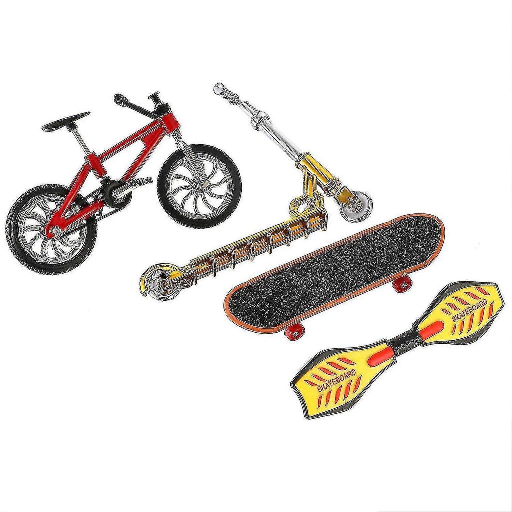 1 Set Mini Finger Toys Finger Skateboard Bike Scooter Finger Sports Gift