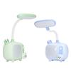 Kids Reading Light TV Style Base Silicone Gooseneck USB Charge Soft LED Light Kids Desk Lamp for Stu