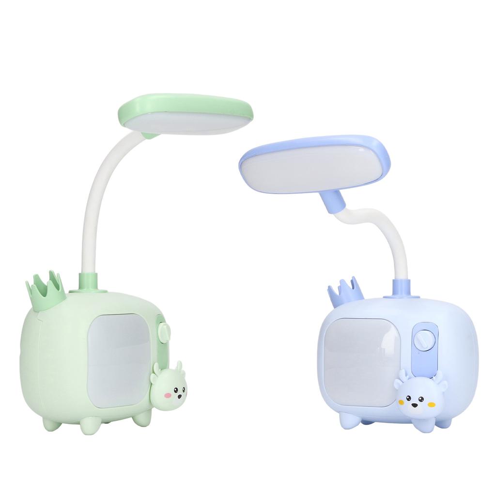 Kids Reading Light TV Style Base Silicone Gooseneck USB Charge Soft LED Light Kids Desk Lamp for Stu