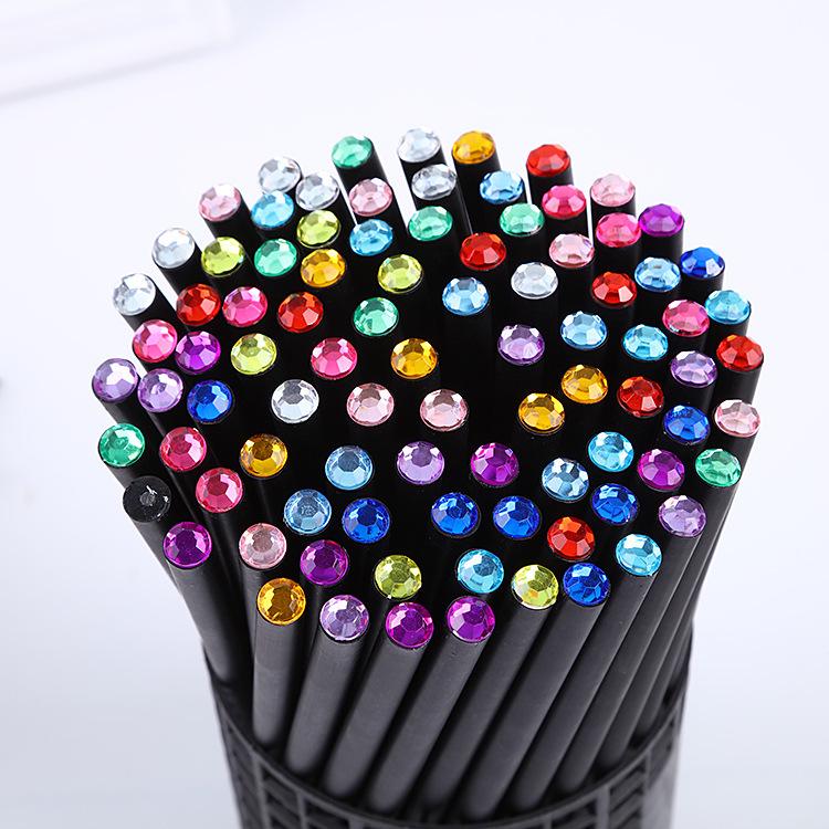Eco-friendly Student Gift Pencil - Diamond HB Black Wood, Customizable Logo, Hot Selling Practice Pencil for Children