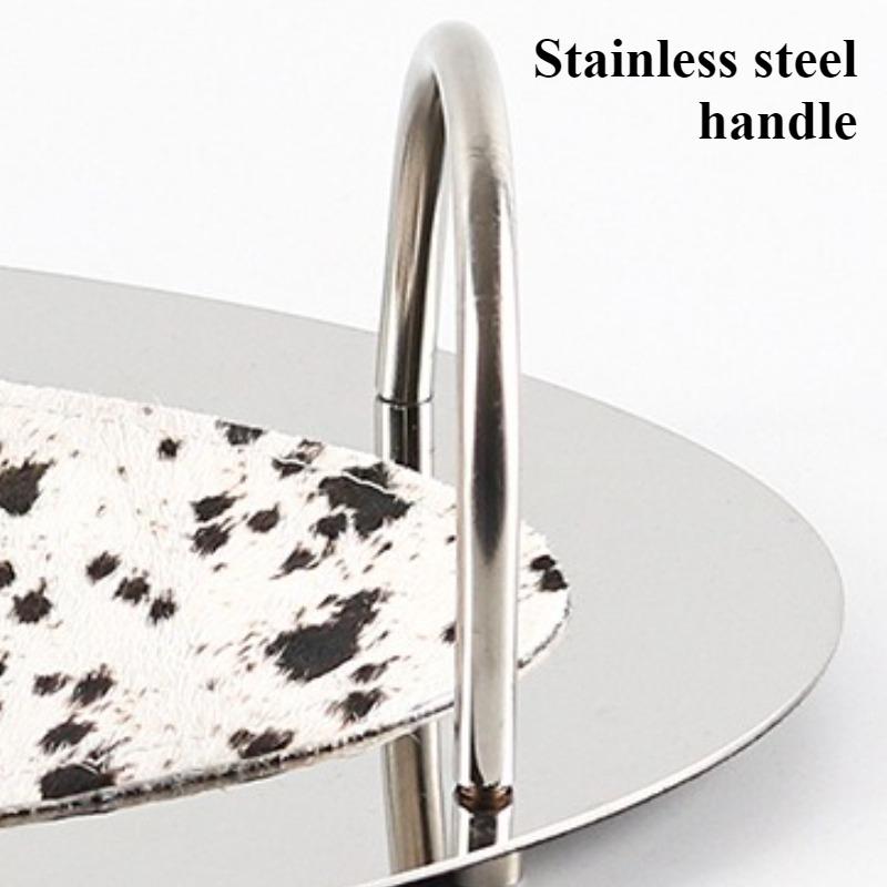 Stainless Steel Tray Ornament Living Room Desktop Trays Simple Entrance Hall Key Storage Plate Modern Home Decoration Ornament