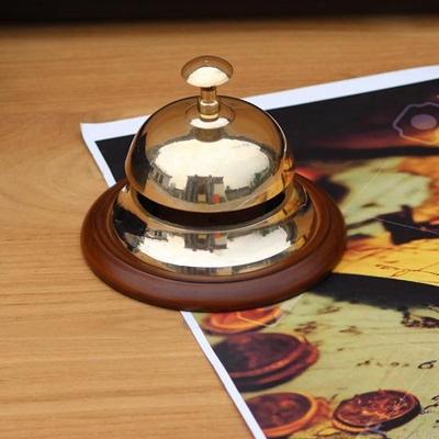 12,7 cm mosazný elegantní hotelový zvonek květinový ornament stolní zvonek art deco zvonek kancelářský dárek nápad na recepci zvonek