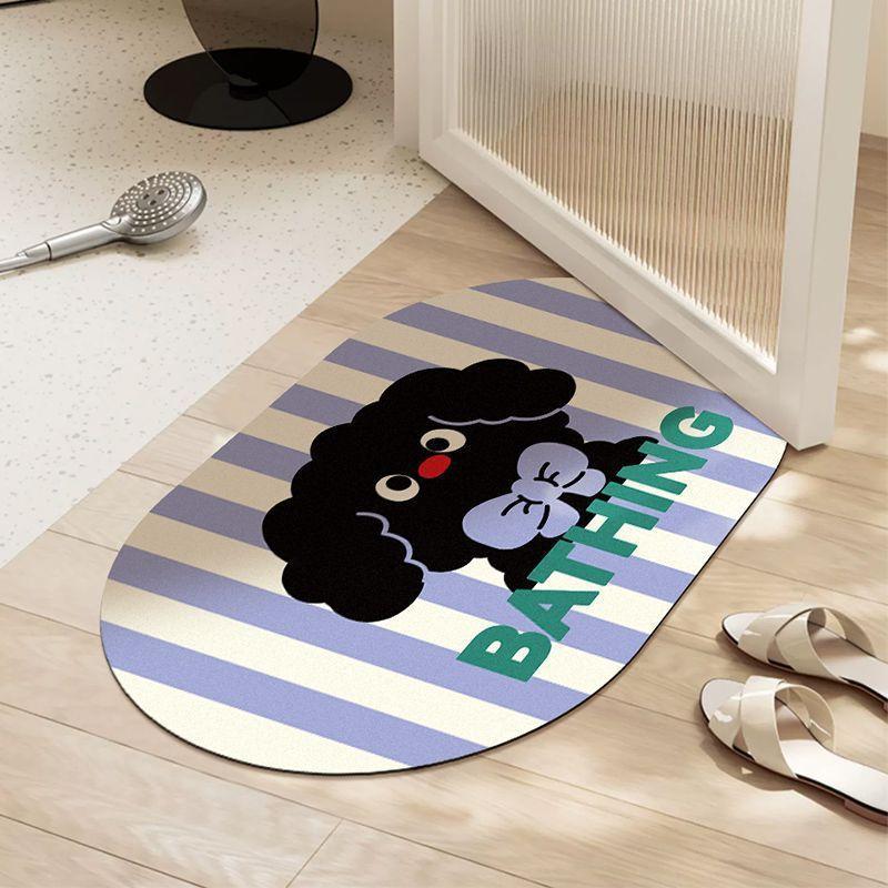 Household Toilet Door Carpet Doormat Soft Mat Quick Drying Non-slip Bathroom Bathroom Toilet Floor Mat Strong Absorbent Floor Mat