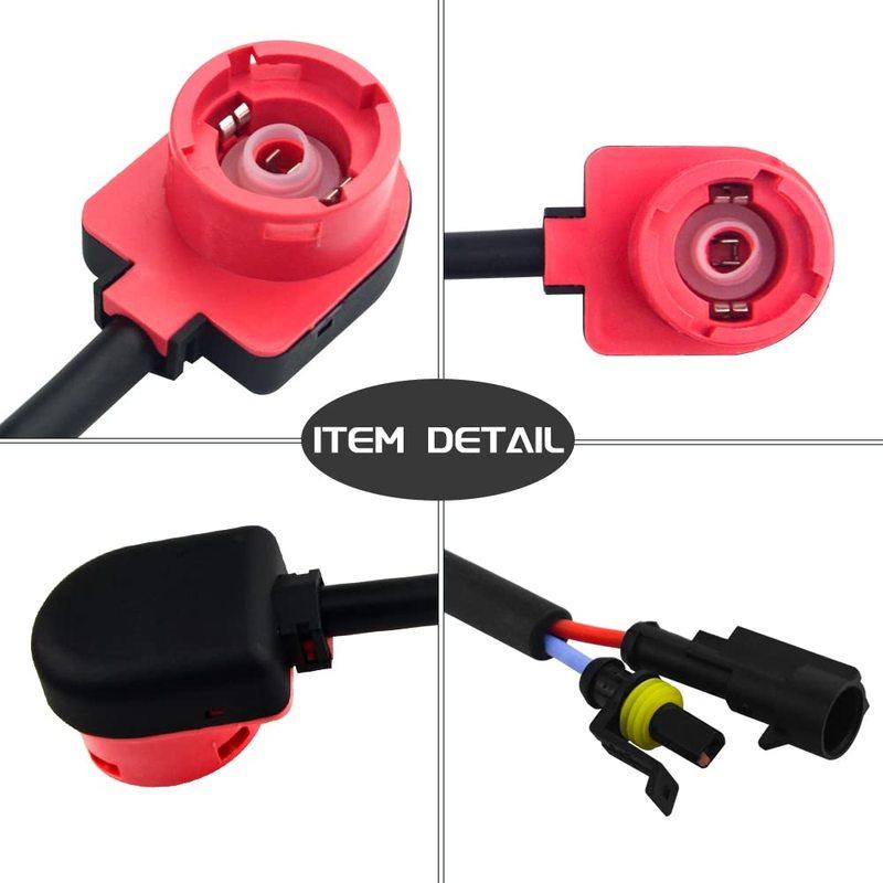 2pcs HID Relay Harness D2S D2R D2C 35W/55W AMP Plug Wiring Adapter Bulb/Ballast Connector