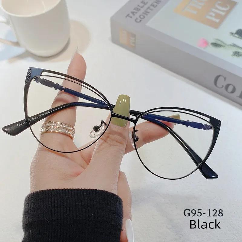Brand Design Retro Lady Cat Eye Glasses Frame Anti Blue Light Computer Goggles Women Fashion Eyewear  Anti Luz Azul