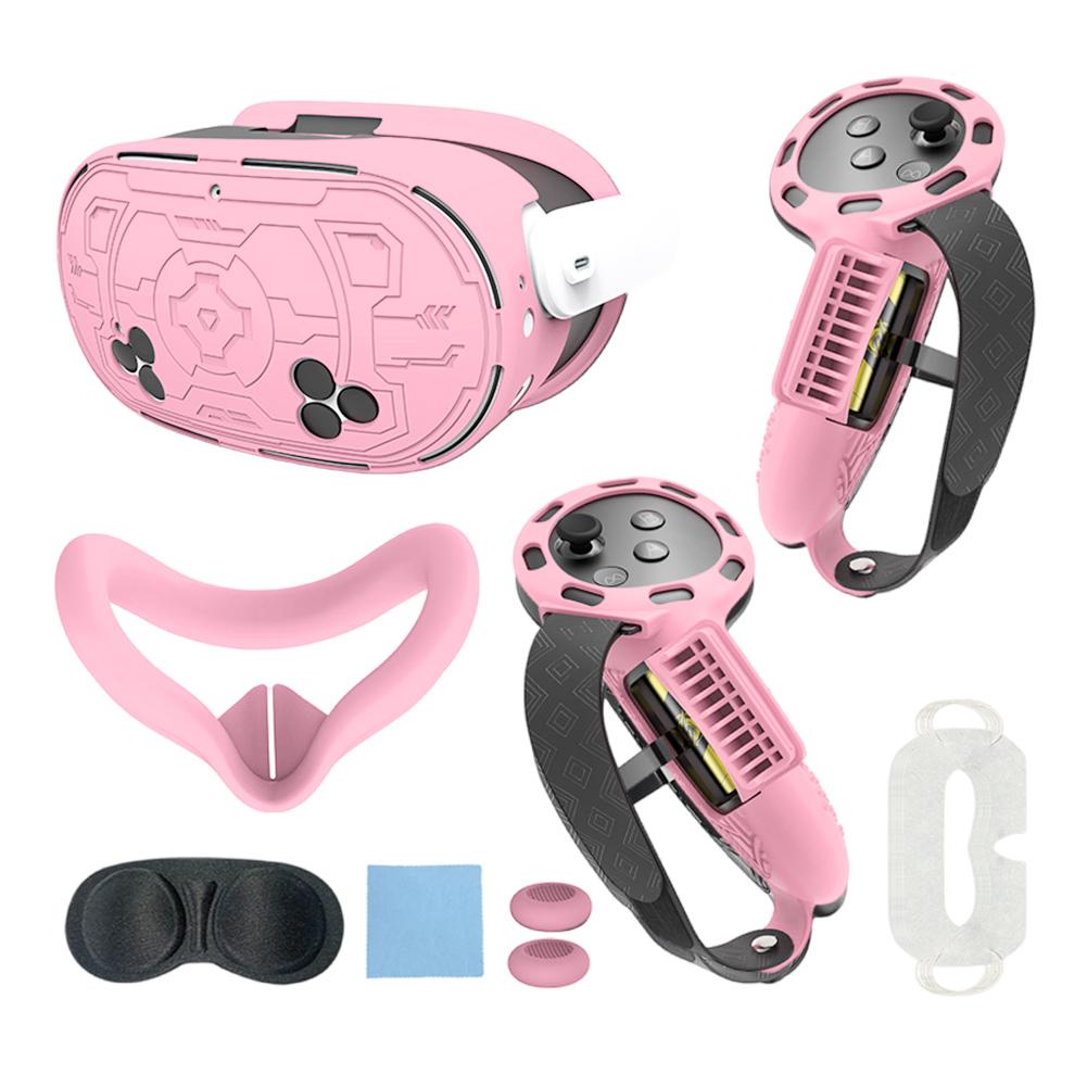 7Pcs VR Accessories Protective Cover Anti-Fall for Meta Quest 3S VR Headset Accessories Set VR Face Cover Controller Grips Cover