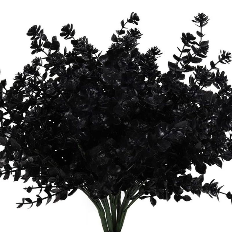 3PC Black Home Decorations Fake Plants Halloween Decor Artificial Leaves Atmosphere Multiple Options Available