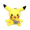 Plush Endearing Pikachu Backpack With Keychain Cartoon Character Toy Ideal For Gifts
