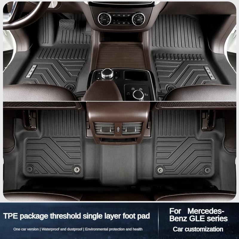 

TPE Floor Mats For Mercedes Benz 2015-2025 GLE 300/d 320 350 400 450/d 4MATIC AMG 53 63S Coupe SUV Full Coverage Waterproof 15-19 SUV COUPE