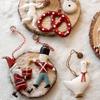 Nordic Christmas Hanging Decoration Iron Art Cartoon Soldiers Angel Drop Ornaments Craft Double-sides Xmas Tree Ornament