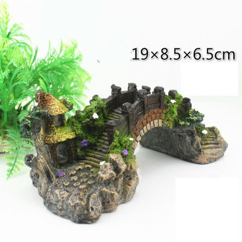 Żywica akwariowa Most Krajobraz Ozdoby do akwarium Pavilion Tree Decoration