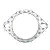 2 Hole Exhaust Pipe Flange Gasket Perforated Steel Universal for 3in 76mm Turbo Vehicle