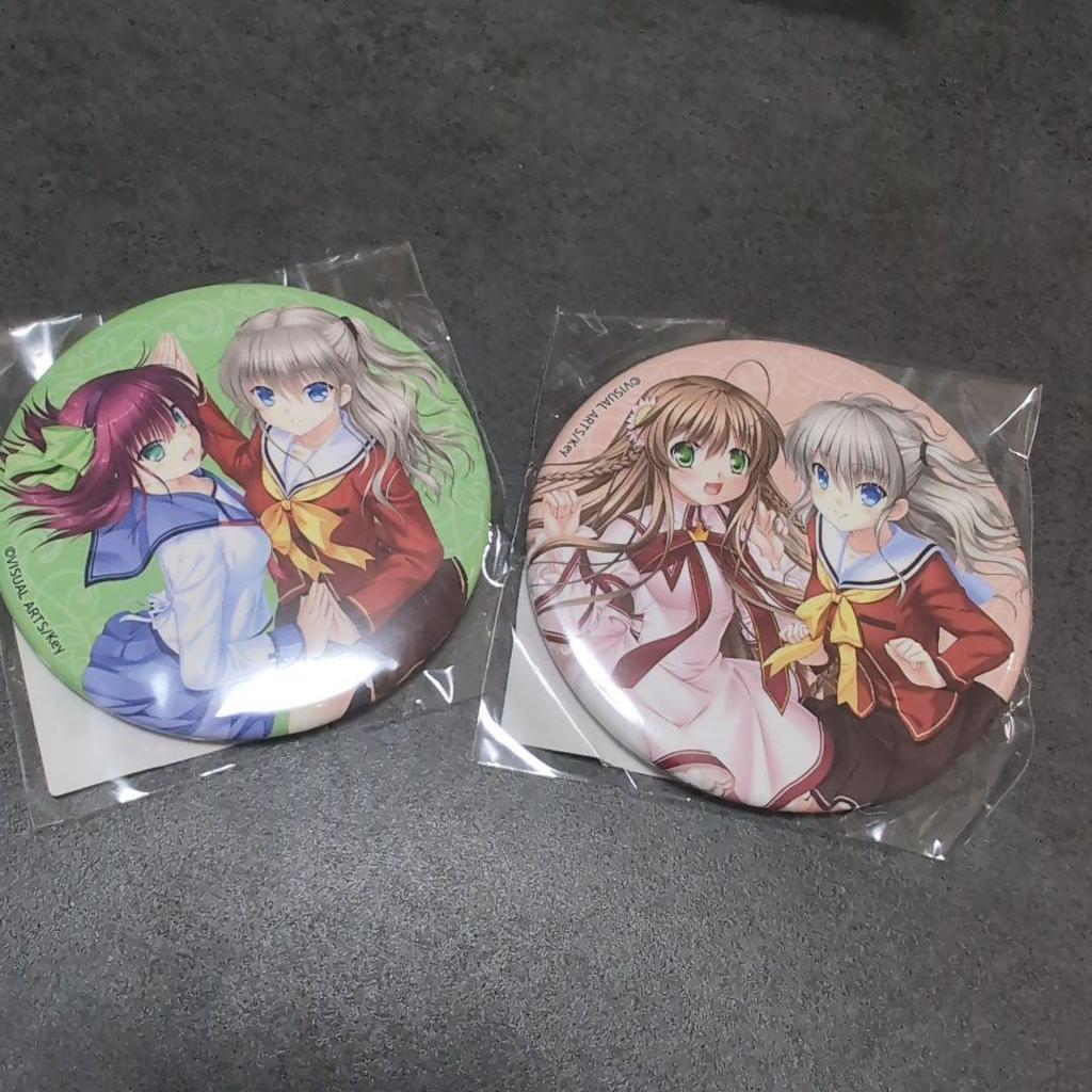 [USED] Key25th Collaboration Illustration Lottery 10-draw Bonus: Nao Tomori and Yuri Nakamura Can Badge