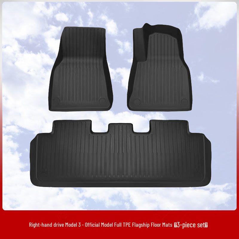 Tesla Model Y/3 Facelift Left-Hand Drive HK TPE Odorless Floor & Trunk Mats