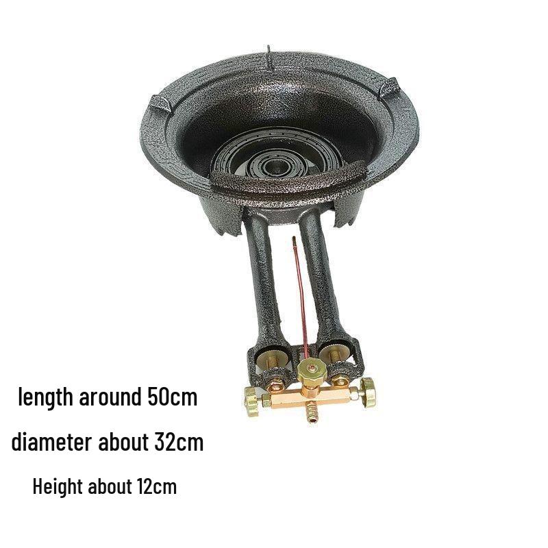 Heavy-Duty Commercial Cast Iron Wok Burner Head with High-Pressure Flame