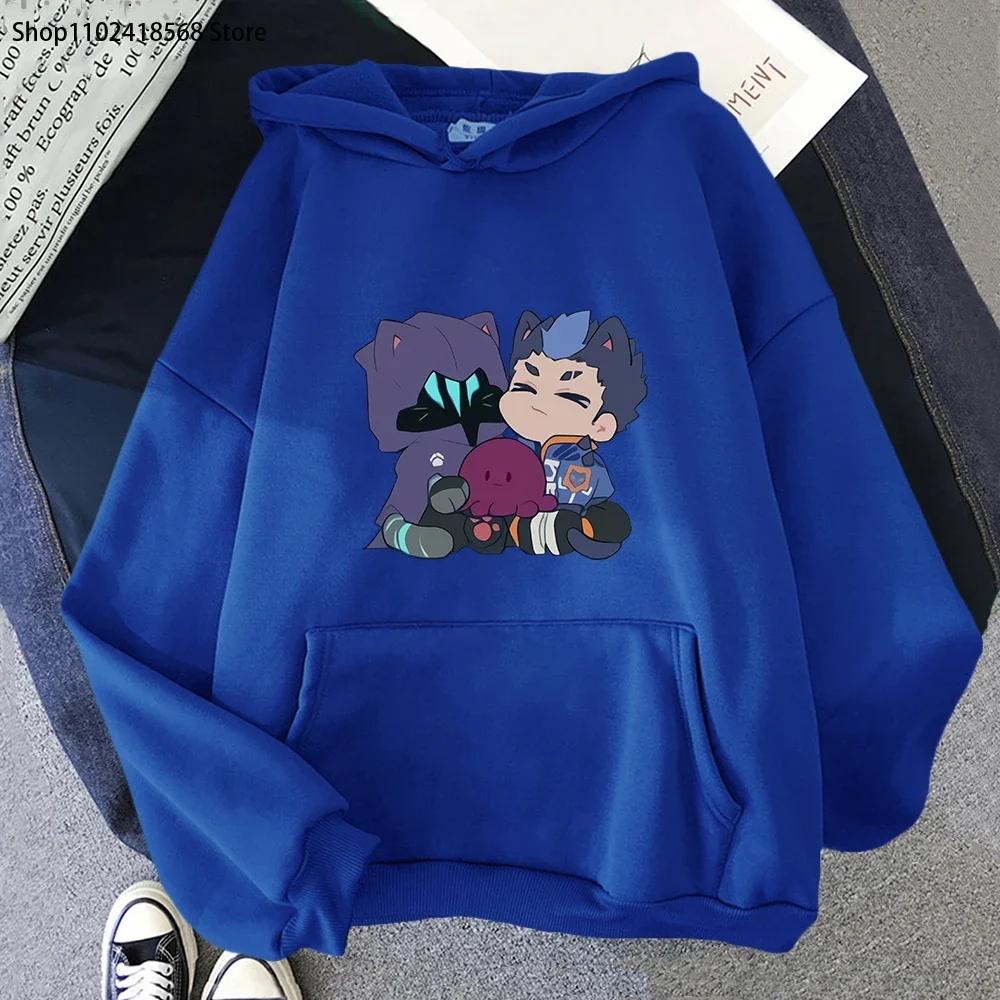 Omen Cartoon Cute VALORANT Hoodie Men Clothes Winter Fashion Women Tops Boys Girls Game Sweatshirt  Hoodies