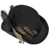 Steampunk Zylinderhut mit Zahnrad Bowler Zylinder Feder Fedora Hut Schwuler Zylinder Schwules Partykostüm Karneval Maskerade