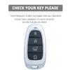 4 Buttons Silicone Car Fob Key Case Cover Skin Protector Shell Rubber Bag Holder for Hyundai Nexo Sonata Keychain Accessories