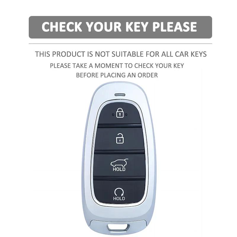 4 Buttons Silicone Car Fob Key Case Cover Skin Protector Shell Rubber Bag Holder for Hyundai Nexo Sonata Keychain Accessories